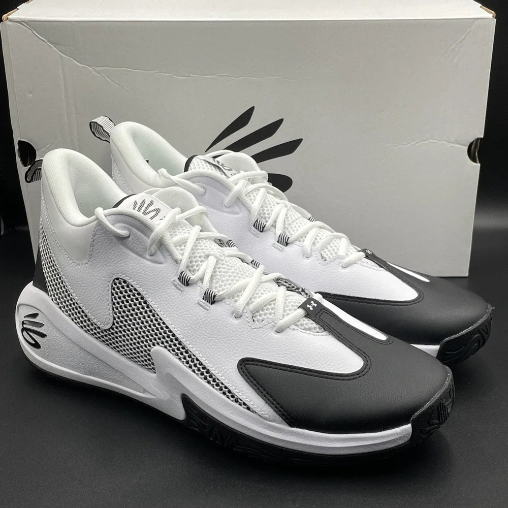 Under Armour Curry 3Z 25 Men's Basketball Shoes Size 11.5 White Black Sneakers